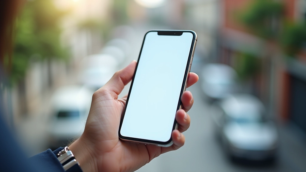 Téléphone mobile affichant une application d'assurance avec interface intuitive pour consulter les contrats et déclarer un sinistre